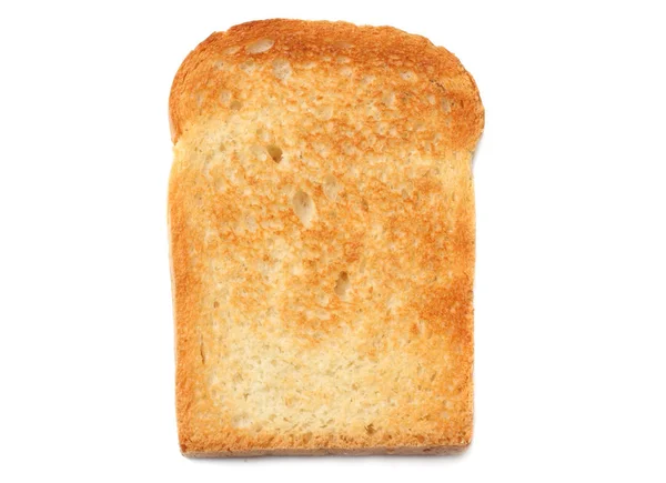 Jednej toast krojonego chleba na białym tle na białym tle — Zdjęcie stockowe