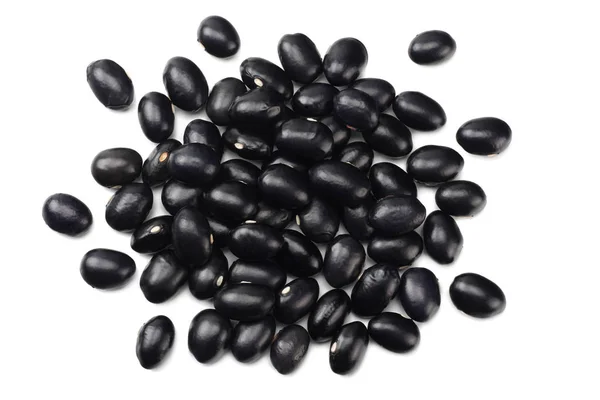 Black Kidney Beans Isolated White Background Top View — Stock Photo, Image