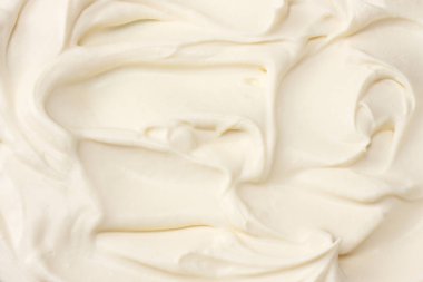 ekşi krema arka plan. ekşi krema doku. üstten görünüm