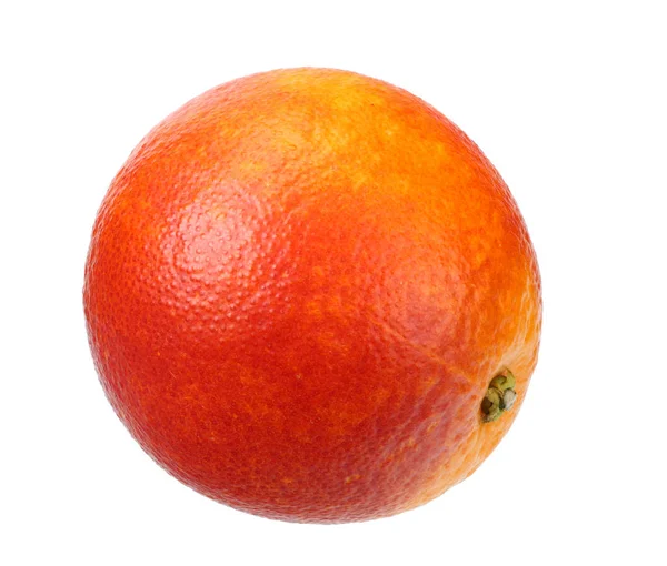 Röd Blodapelsin Frukt Isolerad Vit Bakgrund — Stockfoto