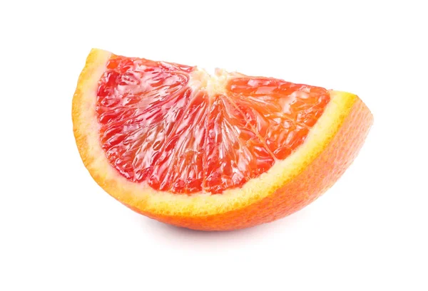 Red blood orange fruit with slices isolated on white background — Stock Photo, Image