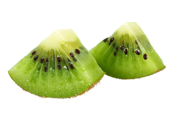 Kawałek owoców kiwi wyizolowany na białym tle — Zdjęcie stockowe