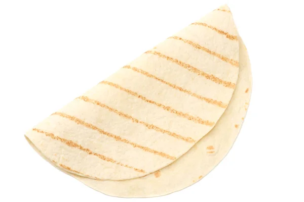 Tortilla wrap geïsoleerd op een witte achtergrond — Stockfoto