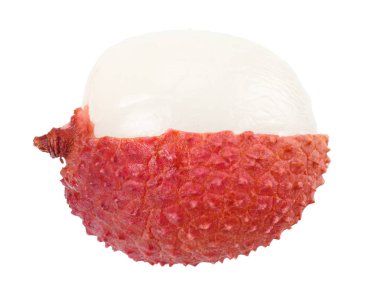beyaz arka plan üzerinde izole bir taze lychee. Makro 