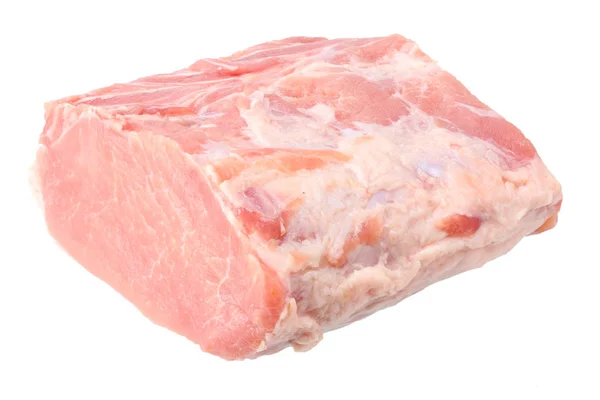 Rohes Schweinefleisch isoliert auf weißem Hintergrund — Stockfoto