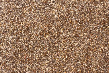 Chia tohumları arka plan. Chia tohumları doku. Üstte görüntü. 