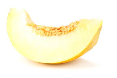 beyaz arka plan üzerinde izole dilimlenmiş kavun. taze kavun 