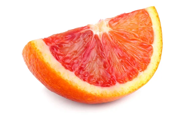 Red blood orange fruit with slices isolated on white background — Stock Photo, Image