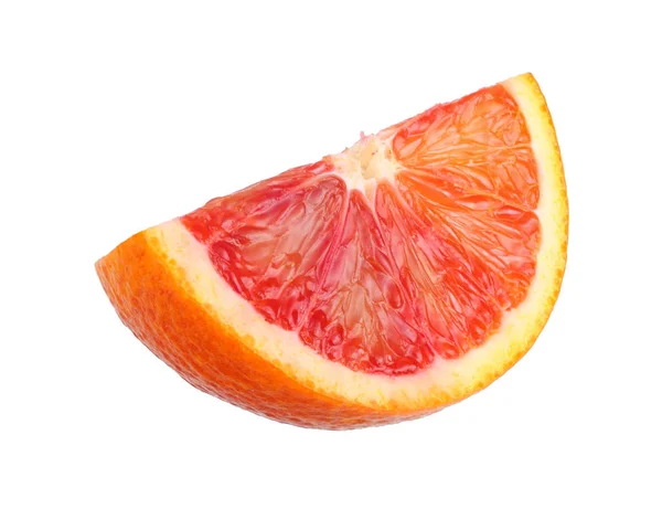 Red blood orange fruit with slices isolated on white background — Stock Photo, Image
