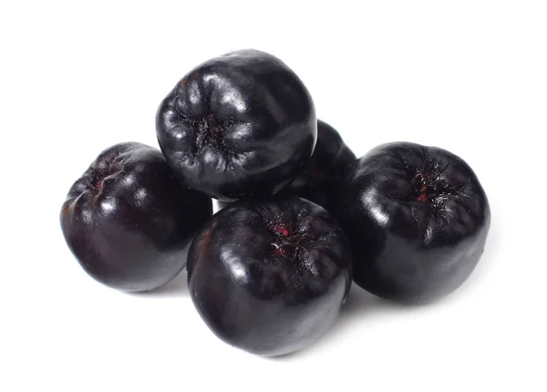 Chokeberry isolado no fundo branco. Aronia negra — Fotografia de Stock