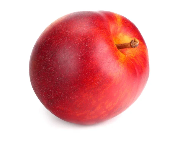 One nectarine isolated on a white background — Stock Photo, Image