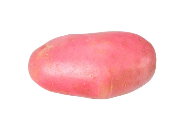 Ακατέργαστη κόκκινη πατάτα απομονωμένη σε λευκό φόντο — Φωτογραφία Αρχείου