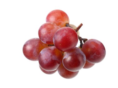 mavi üzüm meyveleri izole üzerinde beyaz arka plan. makro 