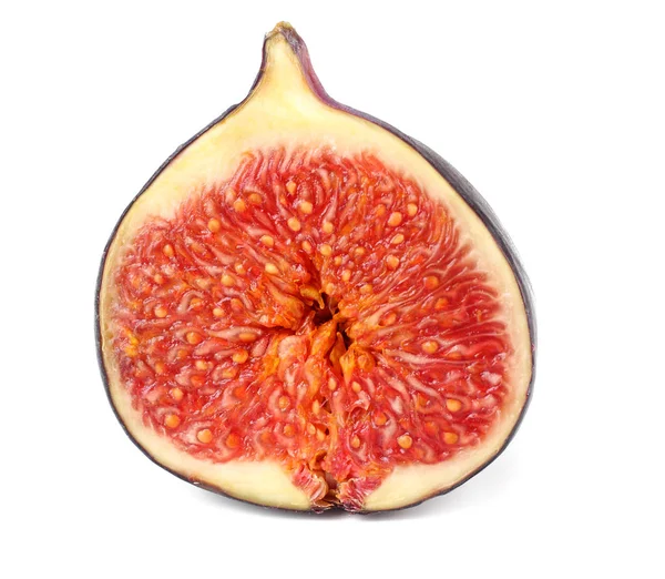 beyaz arka planda izole dilimlenmiş incir meyve 