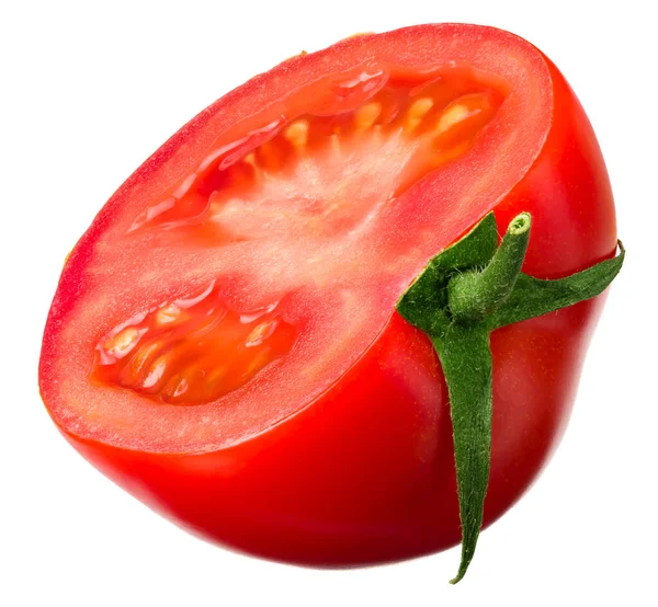 Fresh Tomato Slices Isolated White Background Full Depth Field — Stock Photo, Image