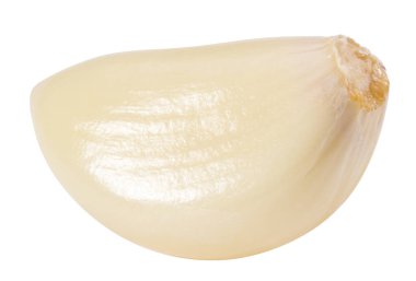 Beyaz arka planda izole edilmiş sarımsaklı karanfil. tam alan derinliği