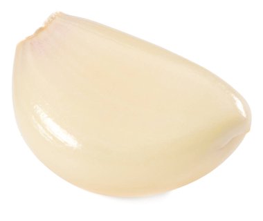 Beyaz arka planda izole edilmiş sarımsaklı karanfil. tam alan derinliği