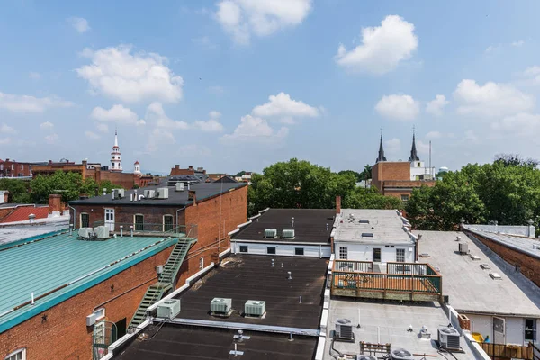 Edificio Histórico Centro Frederick Maryland Paseo Marítimo Corroll Creek — Foto de Stock