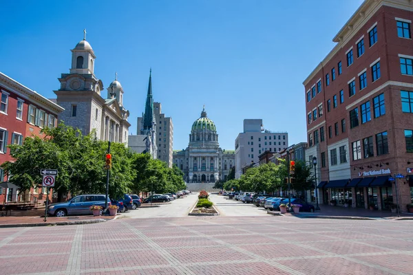 Historiska Byggnader Som Omger Den Pennsylvania State Capitol Harrisburg Pennsylvania — Stockfoto