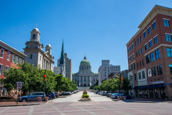 Edifici Storici Che Circondano Campidoglio Dello Stato Della Pennsylvania Harrisburg — Foto Stock