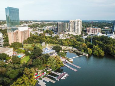 Auston Texas Kongre Avenue Köprüsü yanında Statesmans sopası gözlem Merkezi hava...