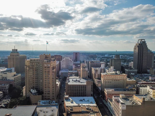 Aerial Cityscape Downtown San Antonio Texas Facing East — Stock Photo, Image