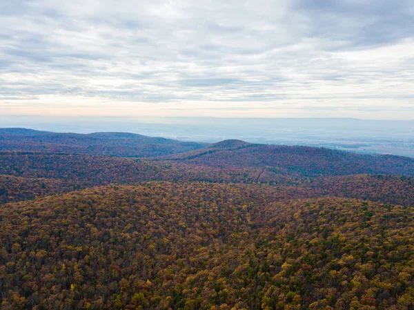 Luchtfoto Van Michaux State Forest Pennsylvania Herfst Bergen — Stockfoto