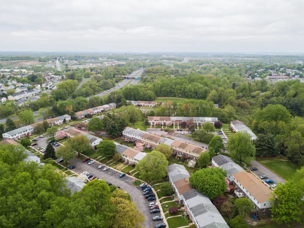 Aerial of Parkville homes in Baltimore County, Maryland..