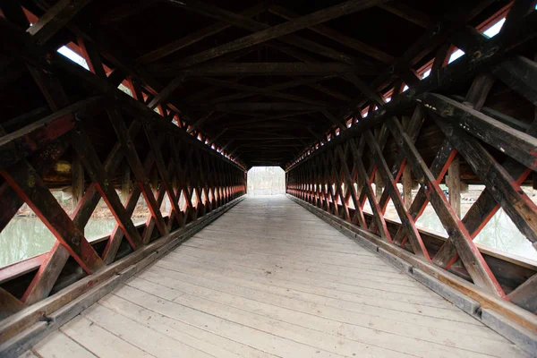 Sachs Covered Bridge Gettysburg Pennsylvania Moody Day — kuvapankkivalokuva