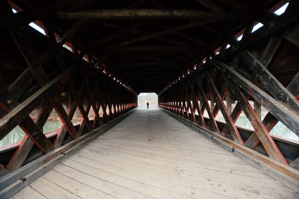 Sachs Covered Bridge Gettysburg Pennsylvania Moody Day — kuvapankkivalokuva