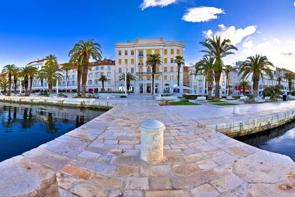 Split Waterfront Vista Panorâmica Cais Dalmácia Croácia — Fotografia de Stock