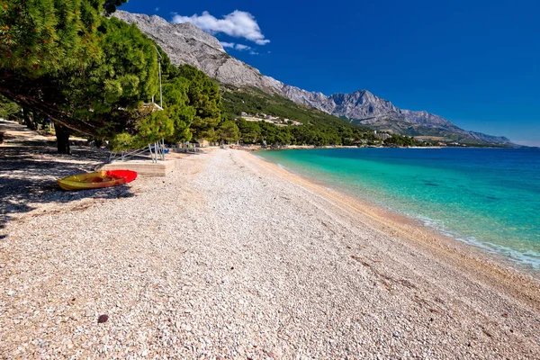 Idyllische Strand Punta Rata Brela Weergave Makarska Riviera Van Dalmatië — Stockfoto