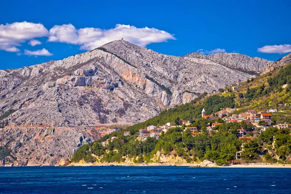 マカルスカ リビエラのターコイズ ブルーの海岸線の眺め ダルマチア クロアチアの観光地 — ストック写真