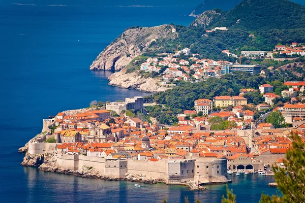 町のドブロブニク ユネスコ世界遺産サイト ビュー クロアチアのダルマチア地方 — ストック写真