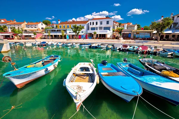 Town Njivice Turquoise Harbor Waterfront View Krk Island Croatia — Stock Photo, Image