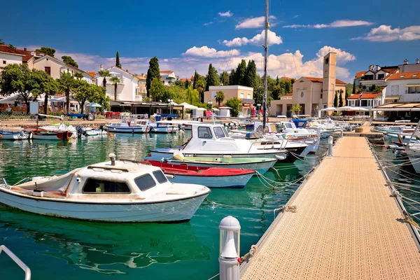 Town Malinska Harbor Waterfront View Krk Island Croatia Stock Photo