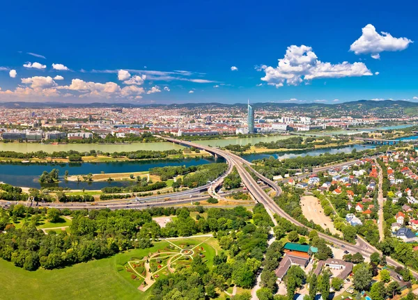 Vienna Skyline Paesaggio Urbano Veduta Panoramica Aerea Capitale Dell Austria — Foto Stock