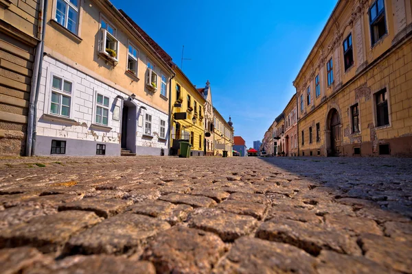 Velha Rua Pavimentada Tvrdja Cidade Histórica Osijek Região Slavonija Croácia — Fotografia de Stock