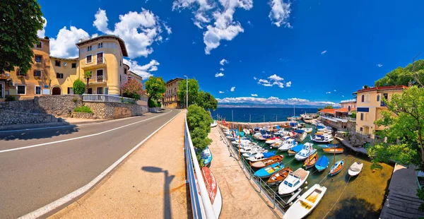 Miasto Lovran Nabrzeża Panoramę Riwiera Opatija Chorwacja — Zdjęcie stockowe