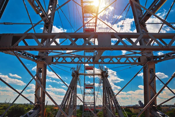 Prater Riesenrad Obří Kolo Vídni Zobrazení Park Hlavním Městě Rakouska — Stock fotografie