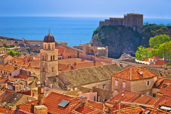 Storico Dubrovnik Città Vecchia Vista Dalle Mura Della Città Meta — Foto Stock