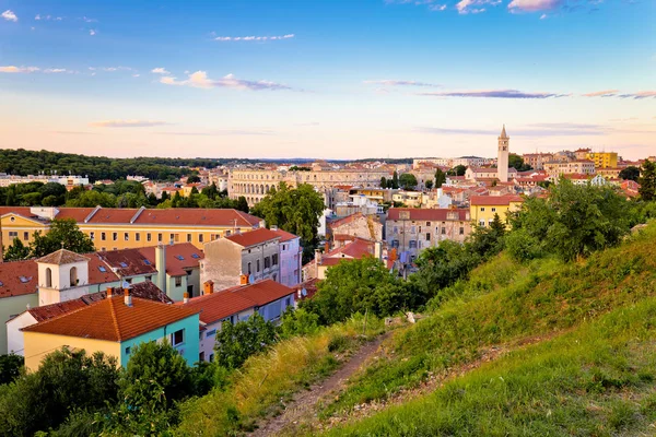 Vue Panoramique Pula Depuis Colline Région Istrie Croatie — Photo