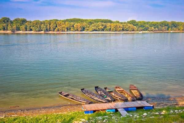 Costa Danubiana Vukovar Vista Sul Paesaggio Croazia Confine Con Serbia — Foto Stock