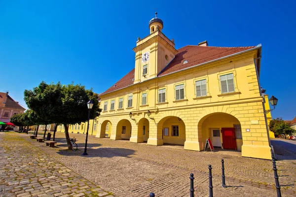 Oude Geplaveid Straat Tvrdja Historische Stad Van Osijek Slavonija Regio — Stockfoto