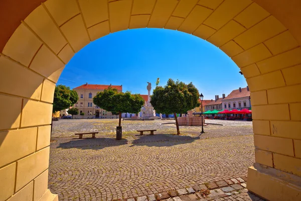 Dreifaltigkeitsplatz Tvrdja Historische Stadt Osijek Slawonien Region Von Kroatien — Stockfoto