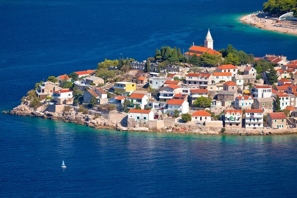 Adriatische Toeristische Bestemming Primosten Panoramisch Uitzicht Archipel Dalmatië Kroatië — Stockfoto