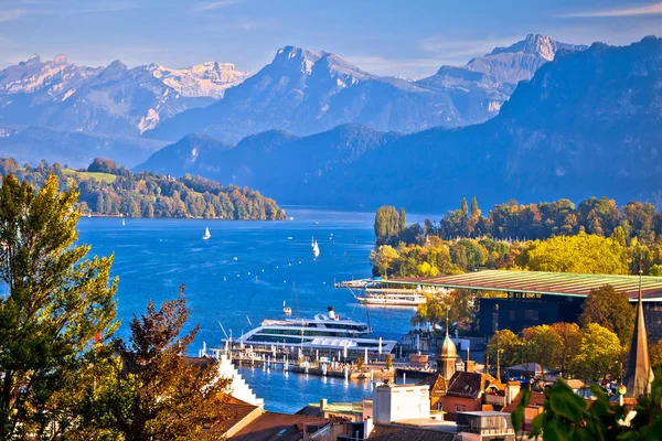 Blick Auf Den Vierwaldstättersee Und Die Alpengipfel Landschaften Der Zentralschweiz — Stockfoto