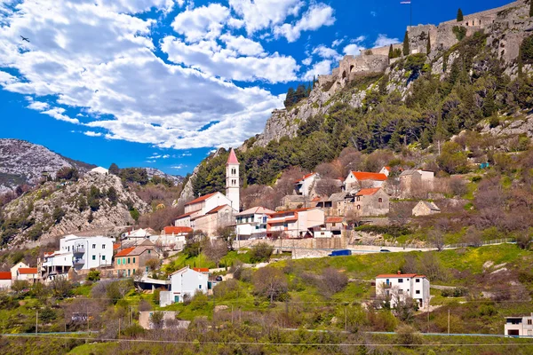 Town Fortress Klis Split View Dalmatia Region Croatia — Stock Photo, Image