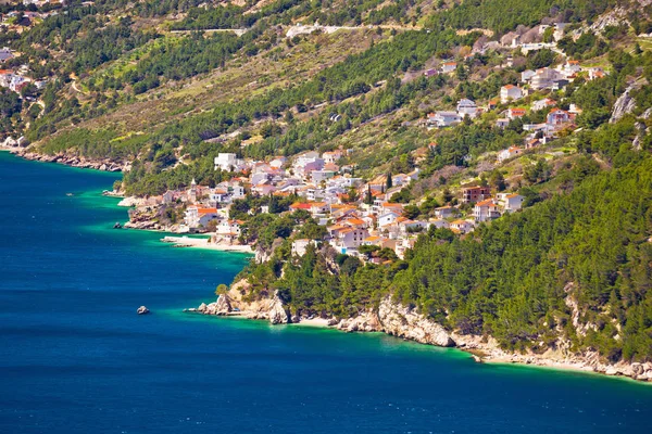 Aldeia Pisak Makarska Riviera Vista Litoral Dalmácia Região Croácia — Fotografia de Stock