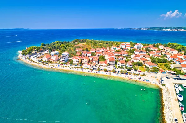 Península Puntamika Zadar Vista Aérea Verano Dalmacia Región Croacia — Foto de Stock